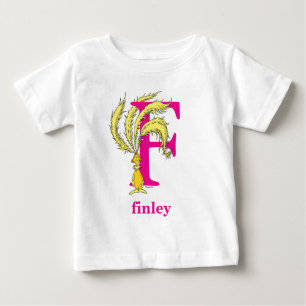 T-shirt Pour Bébé ABC du Dr Seuss : Lettre F - Rose   Ajouter Votre 