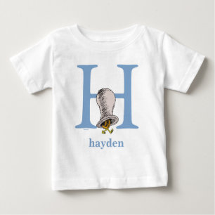 T-shirt Pour Bébé ABC du Dr Seuss : Lettre H - Bleu   Ajouter Votre 