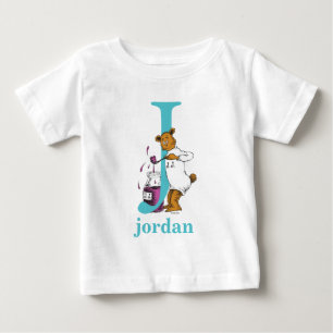 T-shirt Pour Bébé ABC du Dr Seuss : Lettre J - Turquoise Ajouter V