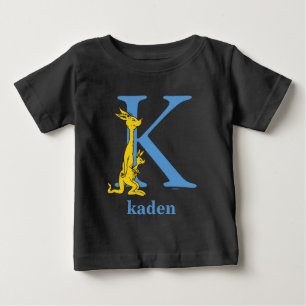 T-shirt Pour Bébé ABC du Dr Seuss : Lettre K - Bleu   Ajouter Votre 