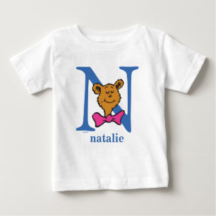 T-shirt Pour Bébé ABC du Dr Seuss : Lettre N - Bleu   Ajouter Votre 