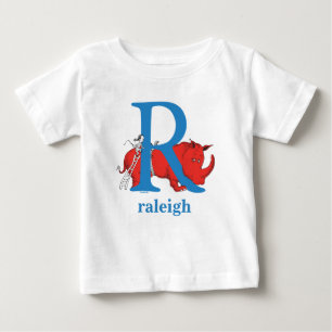 T-shirt Pour Bébé ABC du Dr Seuss : Lettre R - Bleu   Ajouter Votre 