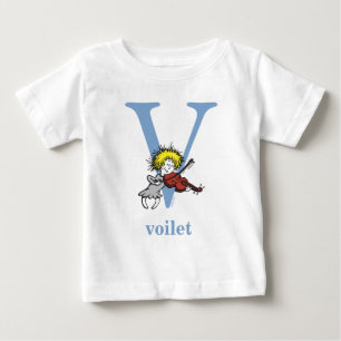 T-shirt Pour Bébé ABC du Dr Seuss : Lettre V - Bleu   Ajouter Votre 