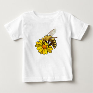 T-shirt Pour Bébé Abeille en fleurs