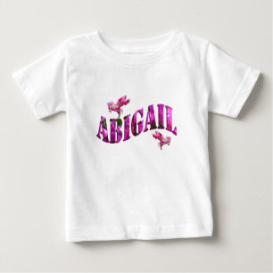 T-shirt Pour Bébé Abigail, Nom Des Filles Logo Fabriqué À Partir De