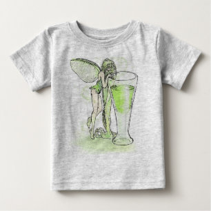 T-shirt Pour Bébé Absinthe La Fee Verte Fairy With Glass (pas de tex
