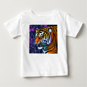 T-shirt Pour Bébé Abstrait Majestic Predator Tiger