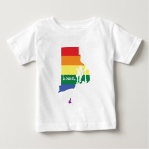 T-shirt Pour Bébé Accueil Gay pride Rhode Island