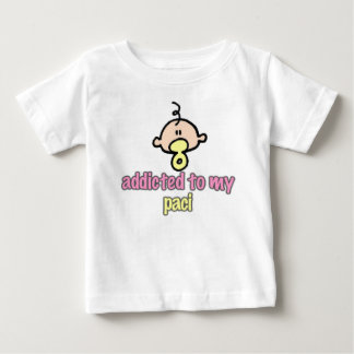 T-shirt Pour Bébé Addicé à mon paci (fille)
