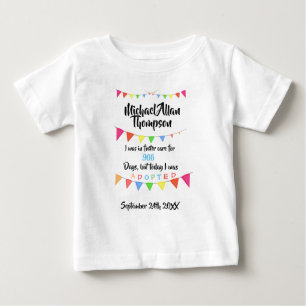T-shirt Pour Bébé Adopté de l'accueil - chemise nommée faite sur