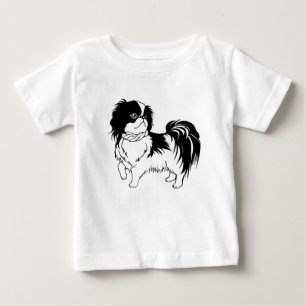 T-shirt Pour Bébé Adorable Chemise bébé chien noir et blanc