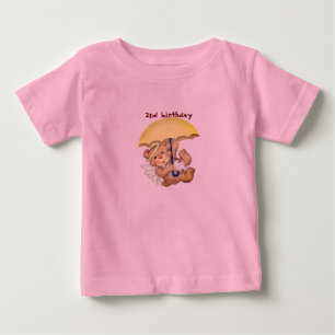 T-shirt Pour Bébé adorable ours en peluche roseT-shirt
