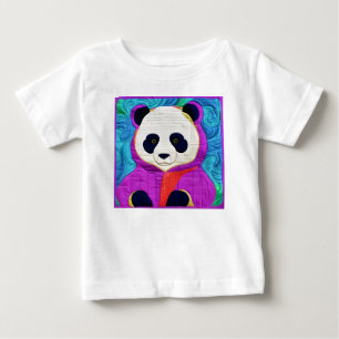 T-shirt Pour Bébé Adorable Petit Panda - Conception Plat