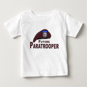 T-shirt Pour Bébé Adorablement mignon Parachutiste Beret Baby T-Shir