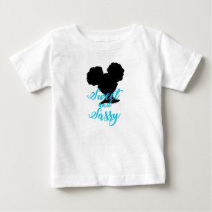 T-shirt Pour Bébé Afro Puffs Sweet and Sassy Cheveux naturels