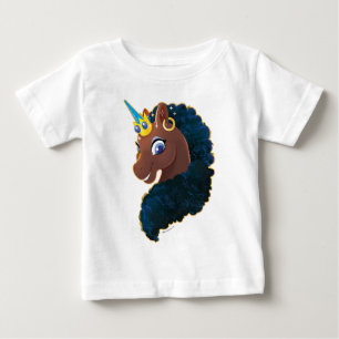 T-shirt Pour Bébé Afro Unicorn Magique