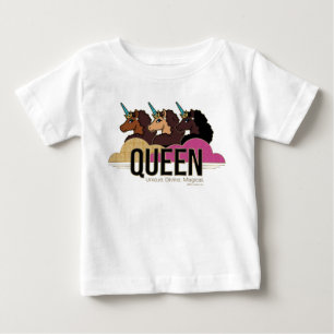 T-shirt Pour Bébé Afro Unicorn Queen Trio Design
