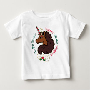 T-shirt Pour Bébé Afro Unicorn 'Tis Season Holiday Unicorn