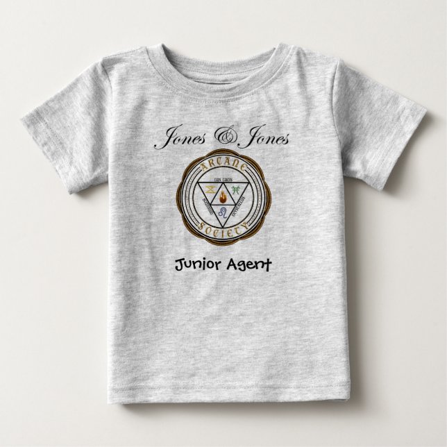 T-shirt Pour Bébé Agent junior (Devant)
