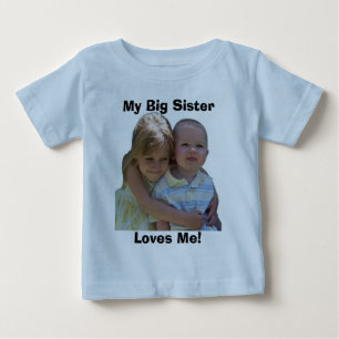T-shirt Pour Bébé Aidan 3, ma grande soeur, m'aime !