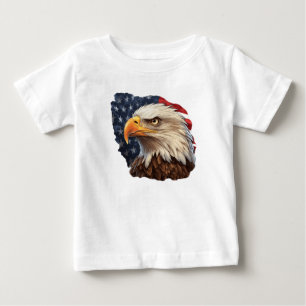 T-shirt Pour Bébé Aigle à drapeau américain
