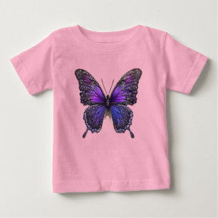 T-shirt Pour Bébé Ailes rides : Papillon pourpre
