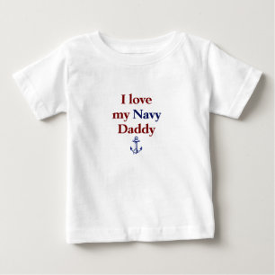T-shirt Pour Bébé Aimez mon papa de marine