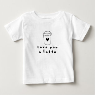 T-shirt Pour Bébé aimez-vous un latte