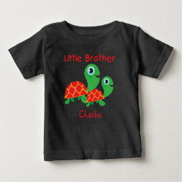 T-shirt Pour Bébé Ajouter un nom Tortues Customisées Petit frère