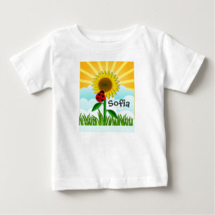T-shirt Pour Bébé Ajouter un prénom de bébé au T-Shirt Sunshine et S