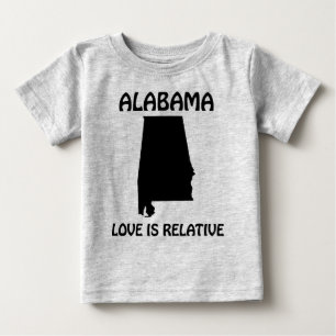 T-shirt Pour Bébé Alabama - L'amour est relatif