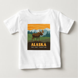 T-shirt Pour Bébé Alaska Oie frontière