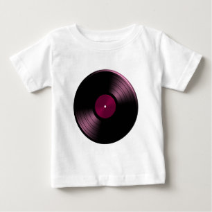 T-shirt Pour Bébé Album de disque vinyle dans le rose