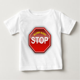 T-shirt Pour Bébé ALERTE ALLERGIE - ajoutez du texte personnalisé !