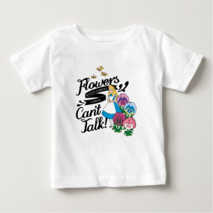 T-shirt Pour Bébé Alice au pays des merveilles  Alice et les fleurs