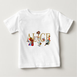 T-SHIRT POUR BÉBÉ ALICE AU PAYS DES MERVEILLES ET AMIS