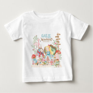 T-shirt Pour Bébé Alice Aventures dans Woderland Anniversaire Tea Pa