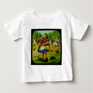 T-shirt Pour Bébé Alice dans le croquet de Flamant rose du pays des