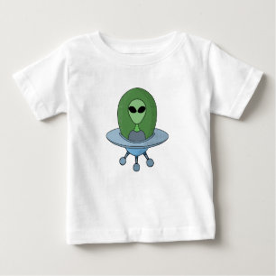 T-shirt Pour Bébé Alien dans son petit vaisseau spatial