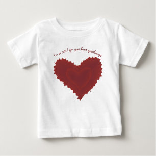 T-shirt Pour Bébé Alors Coeur mignon Goosebumps Rouge foncé Coeur te