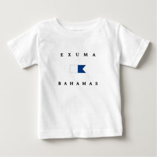 T-shirt Pour Bébé Alpha drapeau de piqué d'Exuma Bahamas