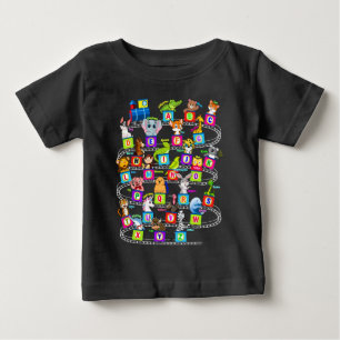 T-shirt Pour Bébé Alphabet Animal ABC Apprentissage 