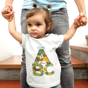 T-shirt Pour Bébé Alphabet Lettres aléatoires Art