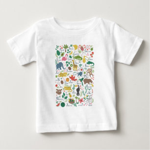 T-shirt Pour Bébé Alphabet tropical pour enfants