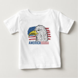 T-shirt Pour Bébé America Eagle this USA Flag