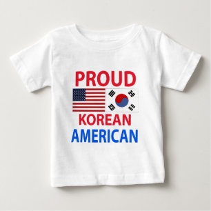 T-shirt Pour Bébé Américain coréen fier