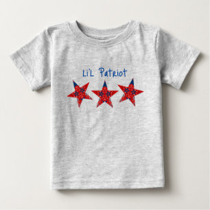 T-shirt Pour Bébé Americana Li'l Patriot Bandana Stars T-shirt bébé
