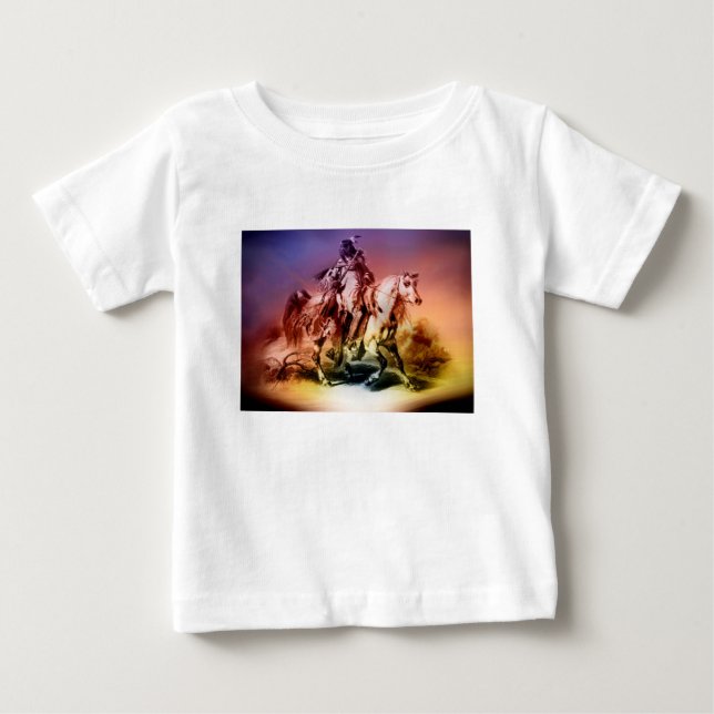 T-shirt Pour Bébé Amérindien (Devant)
