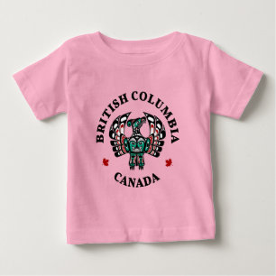 T-shirt Pour Bébé Amérindien Red Black Art Thunderbird
