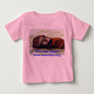 T-shirt Pour Bébé Amis de la loutre de mer Bébé rameper